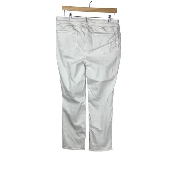 NYDJ Marilyn White Straight Leg Jeans Womens Size 14 High Rise - Picture 2 of 7